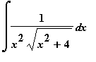 Int(1/(x^2*sqrt(x^2+4)),x)