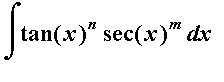 Int(tan(x)^n*sec(x)^m,x)