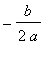 -b/(2*a)