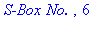 `S-Box No. `, 6