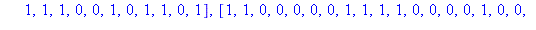 [[0, 0, 1, 1, 0, 1, 1, 0, 0, 0, 0, 1, 0, 0, 1, 1, 0, 0, 0, 1, 1, 0, 0, 0, 0, 1, 1, 1, 1, 1, 0, 1, 1, 0, 1, 1, 1, 0, 1, 0, 1, 1, 0, 1, 0, 1, 0, 0], [0, 1, 1, 1, 0, 0, 1, 0, 0, 1, 1, 1, 1, 0, 0, 1, 1, 0...