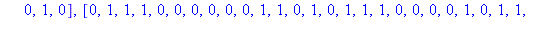 [[0, 0, 1, 1, 0, 1, 1, 0, 0, 0, 0, 1, 0, 0, 1, 1, 0, 0, 0, 1, 1, 0, 0, 0, 0, 1, 1, 1, 1, 1, 0, 1, 1, 0, 1, 1, 1, 0, 1, 0, 1, 1, 0, 1, 0, 1, 0, 0], [0, 1, 1, 1, 0, 0, 1, 0, 0, 1, 1, 1, 1, 0, 0, 1, 1, 0...