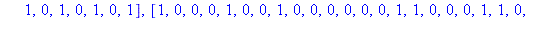 [[0, 1, 1, 1, 0, 0, 0, 1, 1, 0, 0, 0, 0, 1, 0, 1, 1, 0, 1, 1, 1, 0, 1, 0, 0, 0, 1, 0, 0, 0, 0, 1, 1, 1, 0, 1, 1, 1, 0, 1, 1, 0, 0, 1, 0, 0, 0, 1], [0, 1, 0, 0, 1, 0, 0, 0, 1, 0, 0, 1, 1, 0, 0, 1, 1, 1...