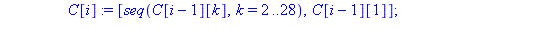 proc (Key::list) local i, k, PC1, PC2, ks, C, D, CD, KPC1, KI; ks := [1, 1, 2, 2, 2, 2, 2, 2, 1, 2, 2, 2, 2, 2, 2, 1]; PC1 := [57, 49, 41, 33, 25, 17, 9, 1, 58, 50, 42, 34, 26, 18, 10, 2, 59, 51, 43, ...