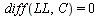 diff(LL, C) = 0