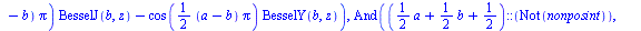 [LommelS2(a, b, z) = `+`(LommelS1(a, b, z), `*`(`^`(2, `+`(a, `-`(1))), `*`(GAMMA(`+`(`*`(`/`(1, 2), `*`(a)), `-`(`*`(`/`(1, 2), `*`(b))), `/`(1, 2))), `*`(GAMMA(`+`(`*`(`/`(1, 2), `*`(a)), `*`(`/`(1,...