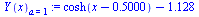 `assign`(Y(x)[a = 1], `+`(cosh(`+`(x, `-`(.5000))), `-`(1.128)))