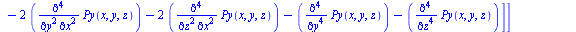 [{Pz(x, y, z) = `/`(`*`(`+`(`/`(`*`(`/`(1, 24), `*`(`^`(x, 4), `*`(g))), `*`(`+`(`-`(1), mu))), `-`(`/`(`*`(_C8), `*`(`+`(`-`(1), mu)))), `-`(`/`(`*`(_C4), `*`(`+`(`-`(1), mu)))), `-`(`/`(`*`(`/`(1, 2...