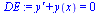 `+`(diff(y(x), x), y(x)) = 0