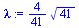 `+`(`*`(`/`(4, 41), `*`(`^`(41, `/`(1, 2)))))