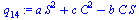 `+`(`*`(a, `*`(`^`(S, 2))), `*`(c, `*`(`^`(C, 2))), `-`(`*`(b, `*`(C, `*`(S)))))