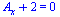 `+`(A[x], 2) = 0