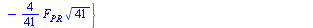 {`+`(`*`(`/`(5, 41), `*`(F[PR], `*`(`^`(41, `/`(1, 2)))))), `+`(X[Rz], `*`(`/`(9, 97), `*`(F[SR], `*`(`^`(97, `/`(1, 2)))))), `+`(`-`(F[QR]), `-`(`*`(`/`(4, 97), `*`(F[SR], `*`(`^`(97, `/`(1, 2)))))),...