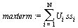 `assign`(maxterm, sum(`*`(U[i], `*`(ss[i])), i = 1 .. Nu))