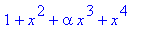 1+x^2+alpha*x^3+x^4