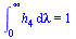 Int(h[4], lambda = 0 .. infinity) = 1