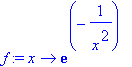 f := proc (x) options operator, arrow; exp(-1/(x^2)...