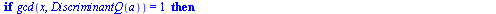 proc (d, x) local m, i, a, Car; if `<`(0, d) then for i to d do if type(`/`(`*`(d), `*`(`^`(i, 2))), integer) = true then `assign`(a, `/`(`*`(d), `*`(`^`(i, 2)))) end if end do end if; if `<`(d, 0) th...