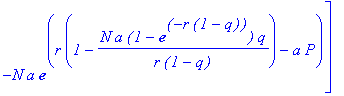 J := matrix([[exp(r*(1-N*a*(1-exp(-r*(1-q)))*q/(r*(...