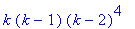 k*(k-1)*(k-2)^4
