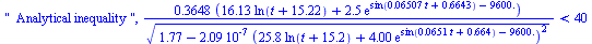   Analytical inequality 