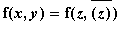 f(x,y) = f(z,conjugate(z))