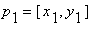 p[1] = [x[1], y[1]]
