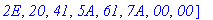 s5 := [`41`, `5A`, `61`, `7A`, `20`, `47`, `6F`, `6...