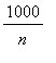 1000/n