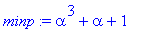 minp := alpha^3+alpha+1