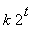 k*2^t