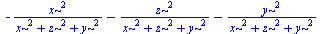 `+`(`-`(`/`(`*`(`^`(x, 2)), `*`(`+`(`*`(`^`(x, 2)), `*`(`^`(z, 2)), `*`(`^`(y, 2)))))), `-`(`/`(`*`(`^`(z, 2)), `*`(`+`(`*`(`^`(x, 2)), `*`(`^`(z, 2)), `*`(`^`(y, 2)))))), `-`(`/`(`*`(`^`(y, 2)), `*`(...