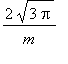 2*sqrt(3*Pi)/m