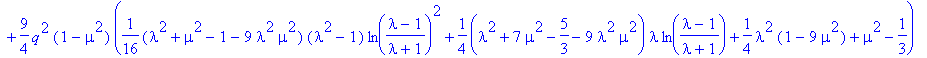 f2 := gamma = 1/2*(1+q+q^2)*ln((lambda^2-1)/(lambda...