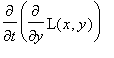 diff(diff(L(x,y),y),t)