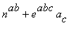 n^ab+e^abc*a[c]