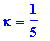 kappa = 1/5