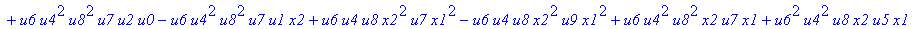 con := (-u7^2*u3*u1*u2*u0^2*u5+u7*x1*u1*u4^2*u2*u8^2+u4*u0^2*u8*u5*u2^2*u3+u4^2*u0*u8*u5*u1^2*x2+u9^2*x1*u3*u2*u6^2*u5-u2^2*u0*u6^2*x2*u9*x1-u2*u0*u6*u9^2*u7*u3^2-u2^2*u8*u6*x2*u9*x1^2+u9*x1*u3^2*u2^2*...