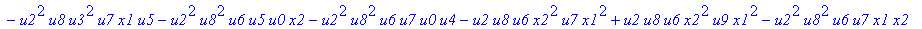 con := (-u7^2*u3*u1*u2*u0^2*u5+u7*x1*u1*u4^2*u2*u8^2+u4*u0^2*u8*u5*u2^2*u3+u4^2*u0*u8*u5*u1^2*x2+u9^2*x1*u3*u2*u6^2*u5-u2^2*u0*u6^2*x2*u9*x1-u2*u0*u6*u9^2*u7*u3^2-u2^2*u8*u6*x2*u9*x1^2+u9*x1*u3^2*u2^2*...