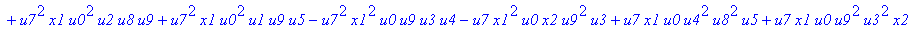 con := (-u7^2*u3*u1*u2*u0^2*u5+u7*x1*u1*u4^2*u2*u8^2+u4*u0^2*u8*u5*u2^2*u3+u4^2*u0*u8*u5*u1^2*x2+u9^2*x1*u3*u2*u6^2*u5-u2^2*u0*u6^2*x2*u9*x1-u2*u0*u6*u9^2*u7*u3^2-u2^2*u8*u6*x2*u9*x1^2+u9*x1*u3^2*u2^2*...