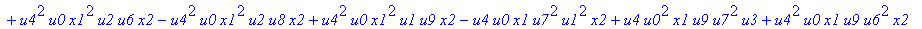 con := (-u7^2*u3*u1*u2*u0^2*u5+u7*x1*u1*u4^2*u2*u8^2+u4*u0^2*u8*u5*u2^2*u3+u4^2*u0*u8*u5*u1^2*x2+u9^2*x1*u3*u2*u6^2*u5-u2^2*u0*u6^2*x2*u9*x1-u2*u0*u6*u9^2*u7*u3^2-u2^2*u8*u6*x2*u9*x1^2+u9*x1*u3^2*u2^2*...