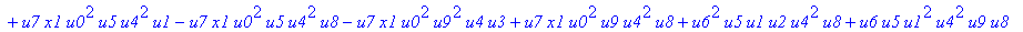 con := (-u7^2*u3*u1*u2*u0^2*u5+u7*x1*u1*u4^2*u2*u8^2+u4*u0^2*u8*u5*u2^2*u3+u4^2*u0*u8*u5*u1^2*x2+u9^2*x1*u3*u2*u6^2*u5-u2^2*u0*u6^2*x2*u9*x1-u2*u0*u6*u9^2*u7*u3^2-u2^2*u8*u6*x2*u9*x1^2+u9*x1*u3^2*u2^2*...