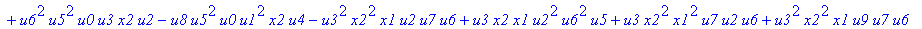 con := (-u7^2*u3*u1*u2*u0^2*u5+u7*x1*u1*u4^2*u2*u8^2+u4*u0^2*u8*u5*u2^2*u3+u4^2*u0*u8*u5*u1^2*x2+u9^2*x1*u3*u2*u6^2*u5-u2^2*u0*u6^2*x2*u9*x1-u2*u0*u6*u9^2*u7*u3^2-u2^2*u8*u6*x2*u9*x1^2+u9*x1*u3^2*u2^2*...