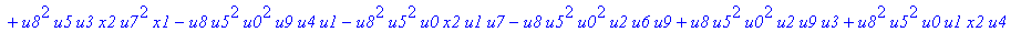 con := (-u7^2*u3*u1*u2*u0^2*u5+u7*x1*u1*u4^2*u2*u8^2+u4*u0^2*u8*u5*u2^2*u3+u4^2*u0*u8*u5*u1^2*x2+u9^2*x1*u3*u2*u6^2*u5-u2^2*u0*u6^2*x2*u9*x1-u2*u0*u6*u9^2*u7*u3^2-u2^2*u8*u6*x2*u9*x1^2+u9*x1*u3^2*u2^2*...