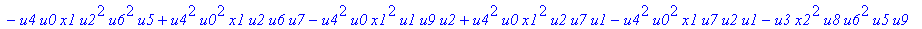 con := (-u7^2*u3*u1*u2*u0^2*u5+u7*x1*u1*u4^2*u2*u8^2+u4*u0^2*u8*u5*u2^2*u3+u4^2*u0*u8*u5*u1^2*x2+u9^2*x1*u3*u2*u6^2*u5-u2^2*u0*u6^2*x2*u9*x1-u2*u0*u6*u9^2*u7*u3^2-u2^2*u8*u6*x2*u9*x1^2+u9*x1*u3^2*u2^2*...