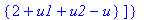 iso := {[[-2*u1^2-8*u1-8+8*u1*u2+16*u2-2*u2^2-2*u1*u-4*u-2*u*u2+u^2, -1+x6, u1+u1*x5-u+2+u2+2*x5-u2*x5, u1^2-u1*u+2*u1*x4+2*u1-2*u2+u2^2+4*x4-2*u2*x4, u1^2+2*u1*x2-u1*u+u2^2-2*u2*x2-4+4*x2, -u1^2+2*u1*...