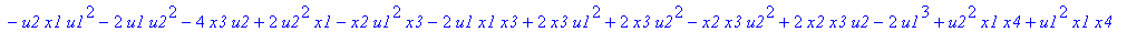 polys2 := {-u1^2+2*u1*x3-u2^2+2*u2*x4, -4+4*x6, 4-4*x2-u1^2+2*u1*x1-u2^2+2*u2*x2, -(-2*x2*x5+4*x5+x2*u2*x5-2*u2*x5+x5*u1*x1+2*x1*x6-x6*u2*x1+x2*u1*x6-2*u1*x6)/x6/(-2*x2+4+u2*x2-2*u2+u1*x1), (u1*x2*u2^2...
