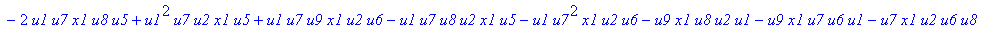 con1 := u6*(-u8*u9*u7*x1^2*u5-2*u8*u9*u1*u6*u7*u2+u8*u9*u1*u7*u6+u8*u9*u1*u2^2*u6+u8*u9*x1*u2*u6+u8*u9*u1*x1*u5-u8*u9*u1*u2*x1*u5-u8*u9^2*x1*u2*u6+u8^2*u9*u2*x1*u5+2*u8*u9*u7*x1*u1*u5+u8*u9*u7*x1*u2*u6...