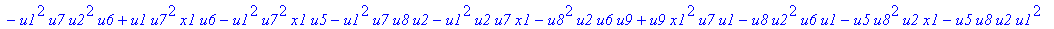 con1 := u6*(-u8*u9*u7*x1^2*u5-2*u8*u9*u1*u6*u7*u2+u8*u9*u1*u7*u6+u8*u9*u1*u2^2*u6+u8*u9*x1*u2*u6+u8*u9*u1*x1*u5-u8*u9*u1*u2*x1*u5-u8*u9^2*x1*u2*u6+u8^2*u9*u2*x1*u5+2*u8*u9*u7*x1*u1*u5+u8*u9*u7*x1*u2*u6...