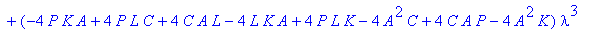 lambda^6+(-C+K-P-L+2*A)*lambda^5+(-4*C*A-2*K*C-4*A*...